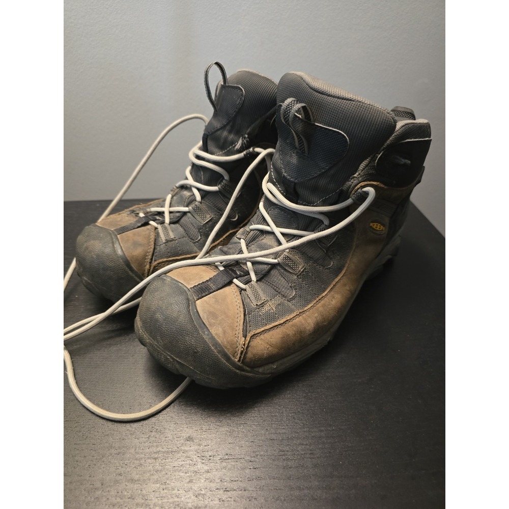 KEEN Targhee II Mid Men's 12 Waterproof Brown Leather Hiking Boots Comfortable